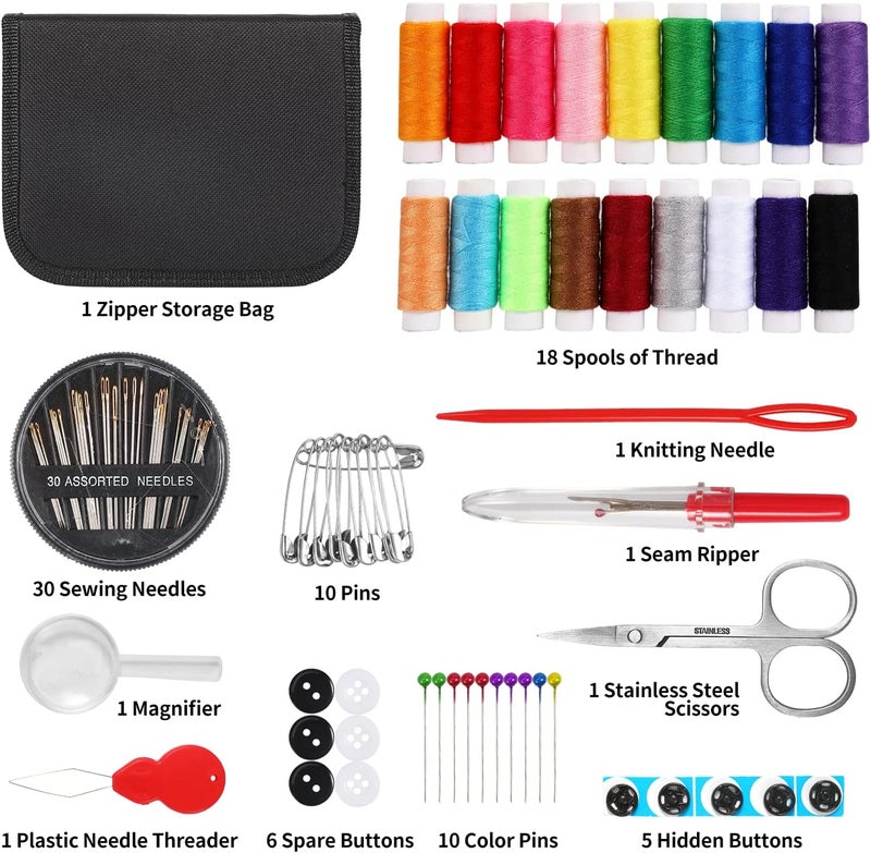 Marcoon Sewing Kit for Adults, Needle and Thread Kit with Sewing Supplies and Accessories Contains Scissors, Measure Tape,Seam Ripper,Suitable for Home, Travel, Beginner, Emergency - Image 2